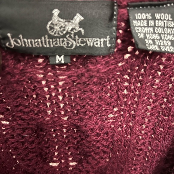Vintage Johnathan Stewart Wool Cable Cardigan Sweater - Picture 7 of 7